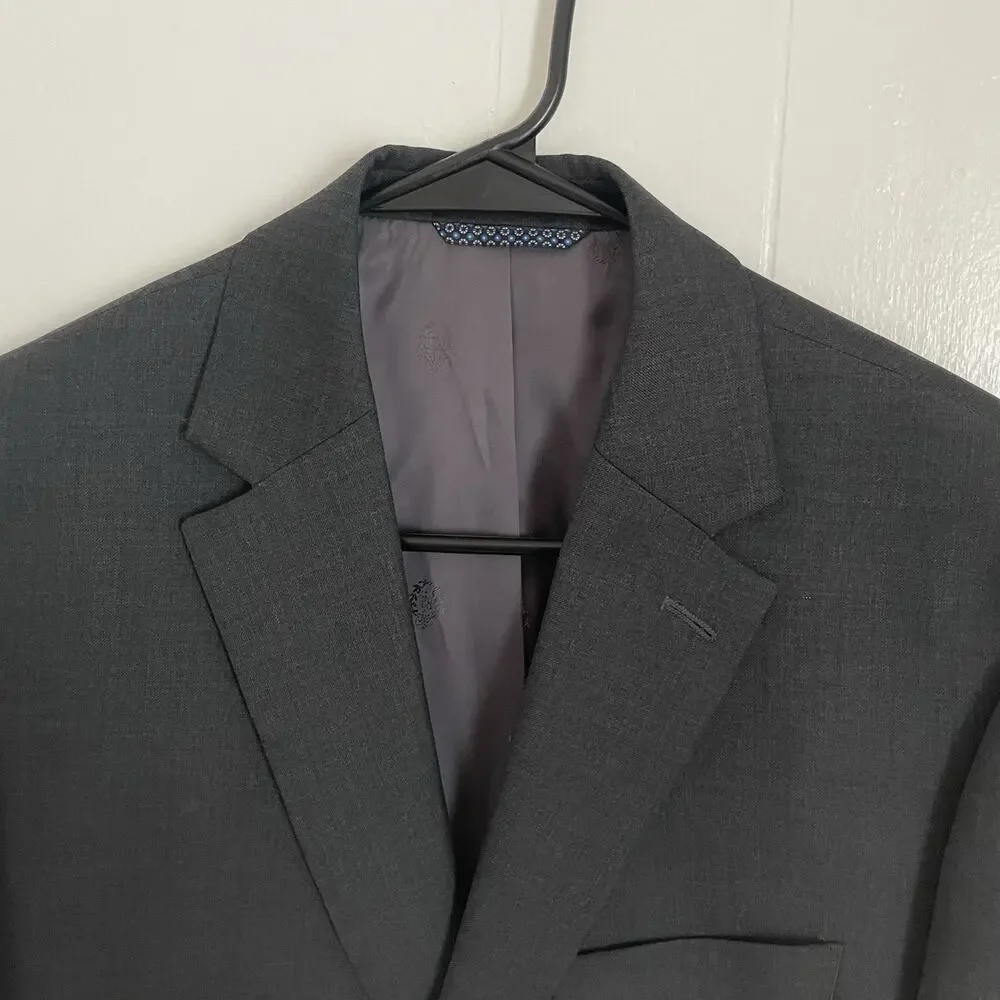 Lauren Ralph Lauren Men's Blazer 40S Wool Blend Gray Sport Coat Suit Jacket